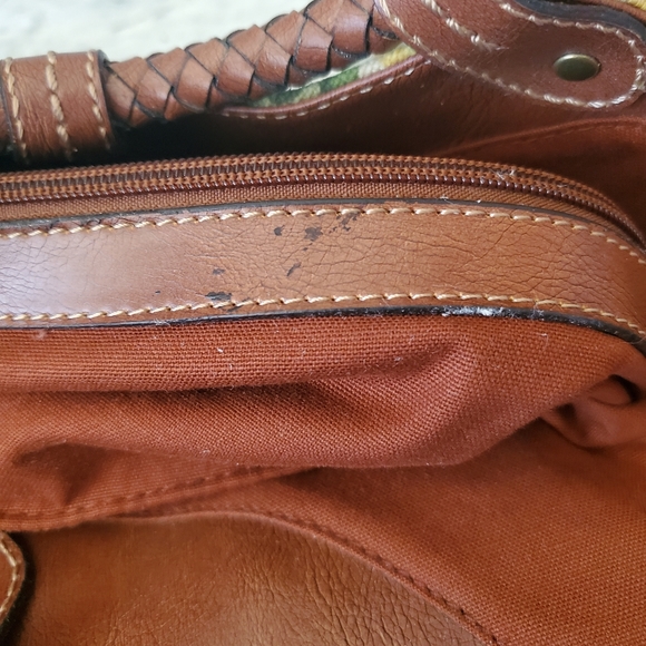 Fossil Canvas And Leather Tropical Handbag - Picture 11 of 16